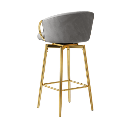 30 inch dining chairs Set of 2 Modern style 360°Swivel Bar Chairs with simple design, comfortable high stools, and flexible dining chairs suitable for bars, restaurants,Velvet Bar Chair Beige grey - 1st Choice Furniture Direct