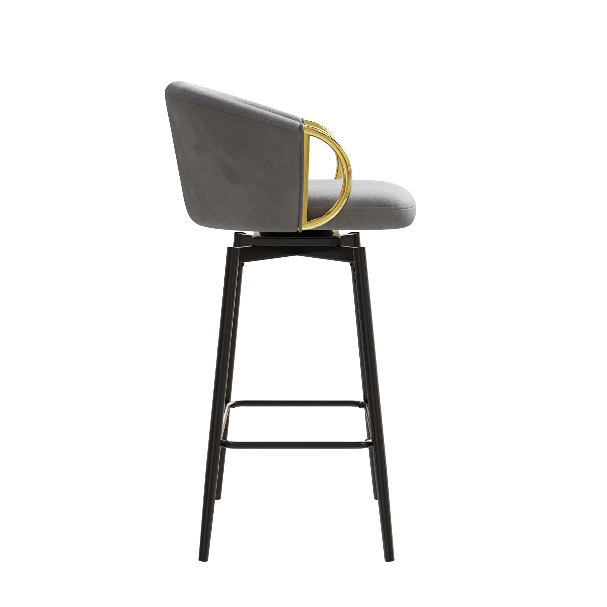 30 inch dining chairs set of 2 Modern style 360°Swivel Bar Chairs with simple design, comfortable high stools, and flexible dining chairs suitable for bars, restaurants,Velvet Bar Chair Beige grey - 1st Choice Furniture Direct