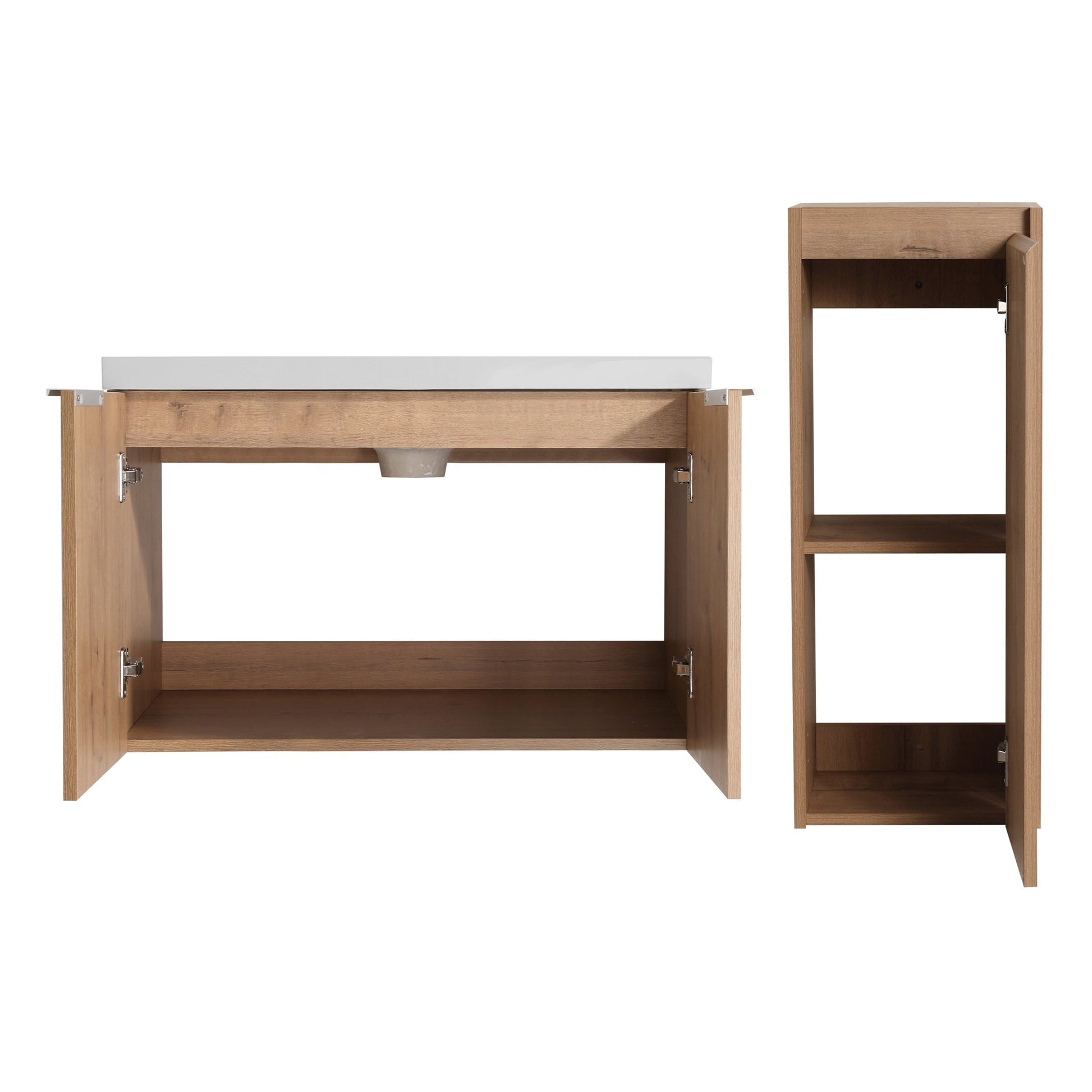 30' Wall-Mounted Bathroom Vanity With Sink and Side Cabinet, Soft Close Doors,00112IMO-00630IMO Combination Cabinet(KD-Packing) - 1st Choice Furniture Direct