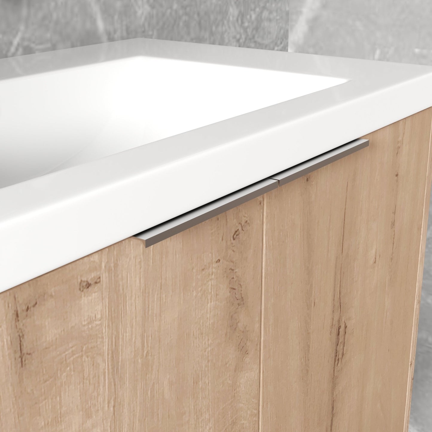 30' Wall-Mounted Bathroom Vanity With Sink and Side Cabinet, Soft Close Doors,00112IMO-00630IMO Combination Cabinet(KD-Packing) - 1st Choice Furniture Direct