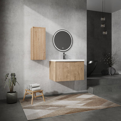 30' Wall-Mounted Bathroom Vanity With Sink and Side Cabinet, Soft Close Doors,00112IMO-00630IMO Combination Cabinet(KD-Packing) - 1st Choice Furniture Direct