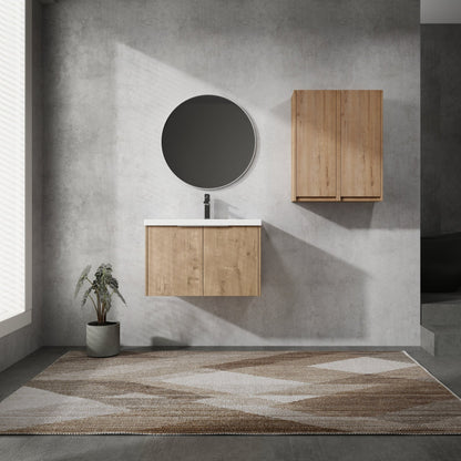 30' Wall - Mounted Bathroom Vanity With Sink and Side Cabinet, Soft Close Doors,00112IMO x 2 - 00630IMO Combination Cabinet(KD - Packing) - 1st Choice Furniture Direct
