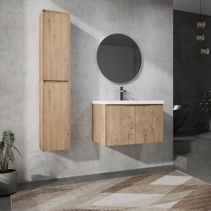 30' Wall - Mounted Bathroom Vanity With Sink and Side Cabinet, Soft Close Doors,00112IMO x 2 - 00630IMO Combination Cabinet(KD - Packing) - 1st Choice Furniture Direct