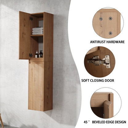 30' Wall - Mounted Bathroom Vanity With Sink and Side Cabinet, Soft Close Doors,00112IMO x 2 - 00630IMO Combination Cabinet(KD - Packing) - 1st Choice Furniture Direct
