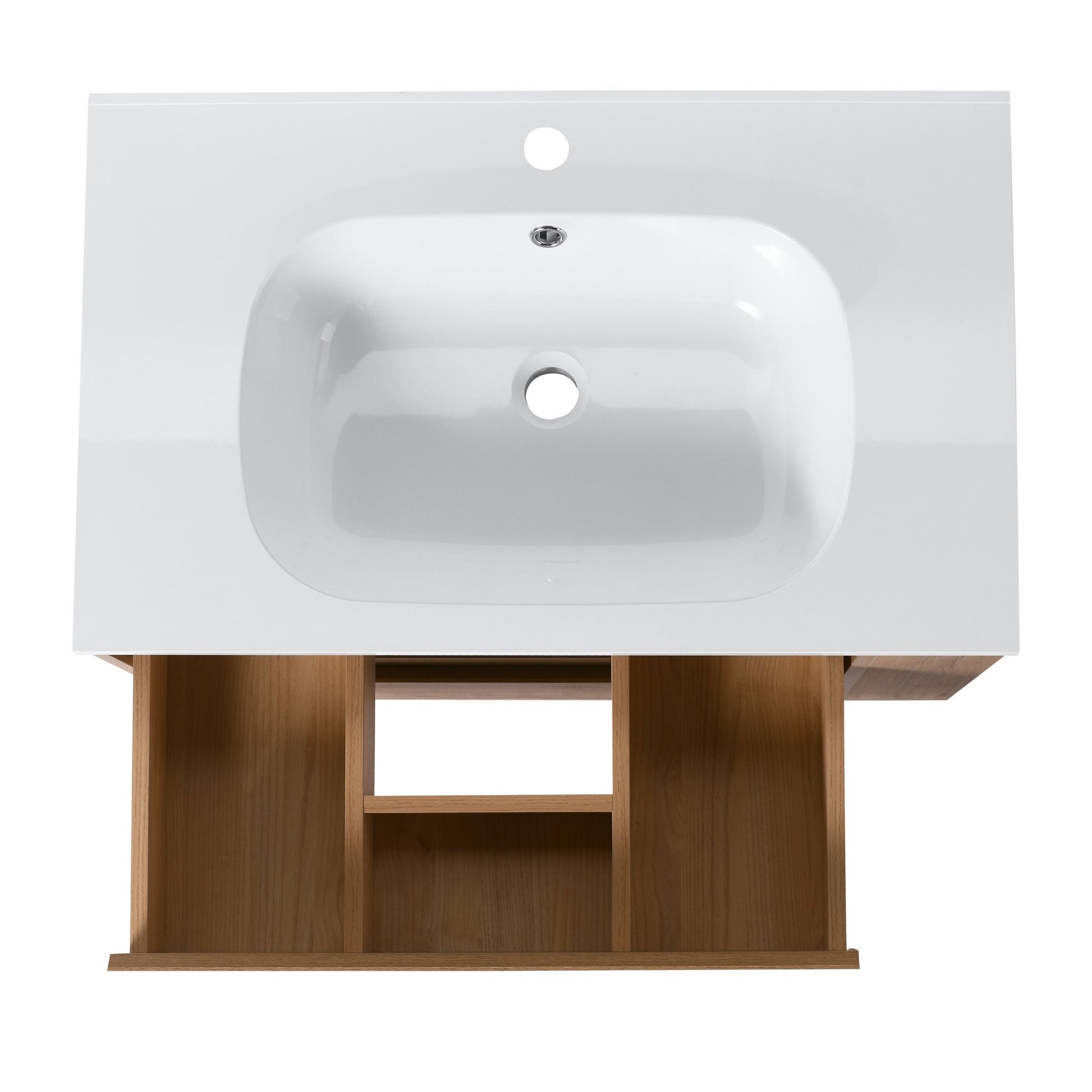 30' Wall Mounting Bathroom Vanity With Gel Sink, Soft Close Drawer - 1st Choice Furniture Direct