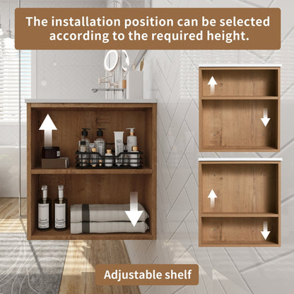 30' Wall Mounting Bathroom Vanity With Gel Sink, Soft Close Drawer - 1st Choice Furniture Direct
