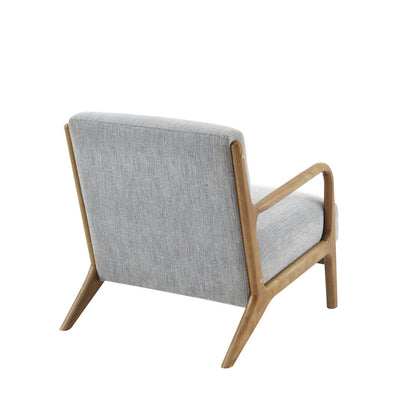 1st Choice Modern Polyester Solid Wood Frame Lounge Chair in Grey