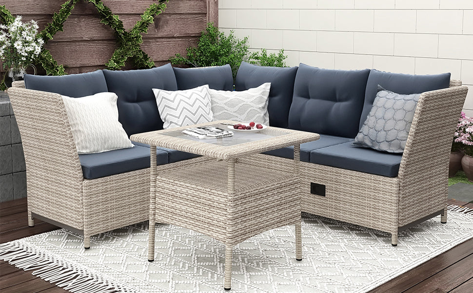 1st Choice 4-Piece All Weather Reclinable Chaise Lounge for Ultimate Comfort