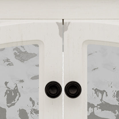 31 Inch Antique White Bathroom Vanity with Ceramic Sink - 1st Choice Furniture Direct