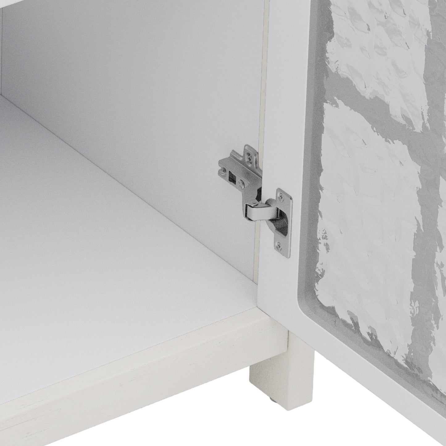 31' Vintage Farmhouse Bathroom Vanity with Ceramic Sink, Antique White Faux Aged Finish, Bronze Pulls, Soft - Closing Doors, Rubber Wood Frame - 1st Choice Furniture Direct