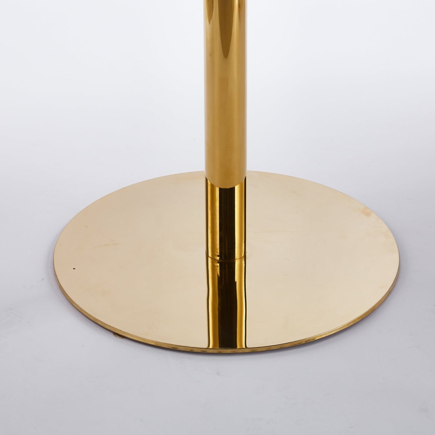 31.5'folding GOLDEN AND WHITE Tulip BAR Table Mid - century BAR Table for 2 - 4 people With Round Mdf Table Top, Pedestal BAR Table, MDF top - 1st Choice Furniture Direct