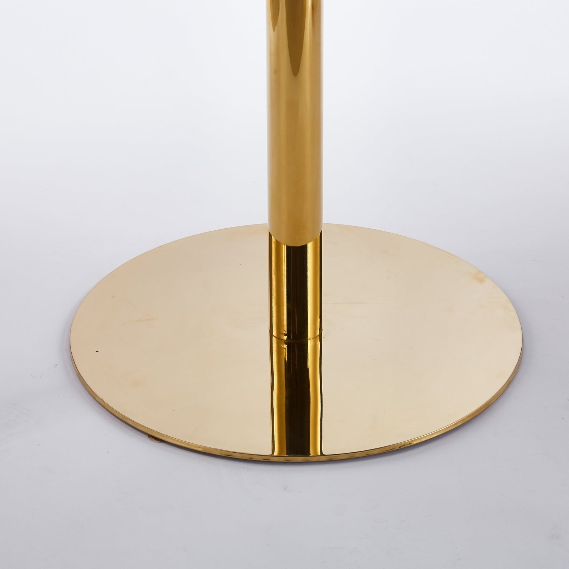 31.5'folding GOLDEN AND WHITE Tulip BAR Table Mid - century BAR Table for 2 - 4 people With Round Mdf Table Top, Pedestal BAR Table, MDF top - 1st Choice Furniture Direct