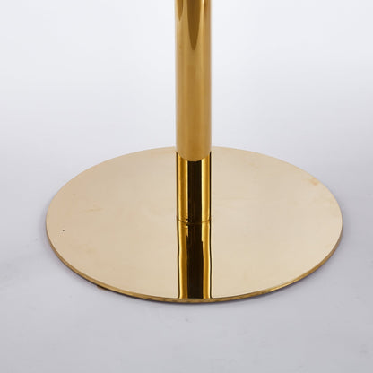 31.5'folding GOLDEN AND WHITE Tulip BAR Table Mid - century BAR Table for 2 - 4 people With Round Mdf Table Top, Pedestal BAR Table, MDF top - 1st Choice Furniture Direct