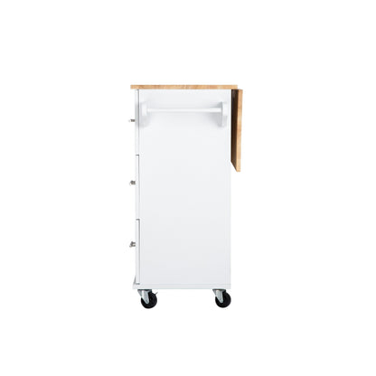 1st Choice Kitchen Island & Kitchen Cart Mobile Kitchen Island in White