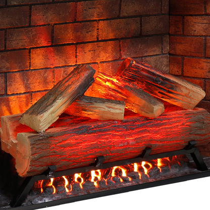 33 inch Infrared Electric Fireplace with Removable Trim kit Insert, Touch Panel Home Decor Heater, Smokeless Firebox With Fire Crackling Sound - 1st Choice Furniture Direct