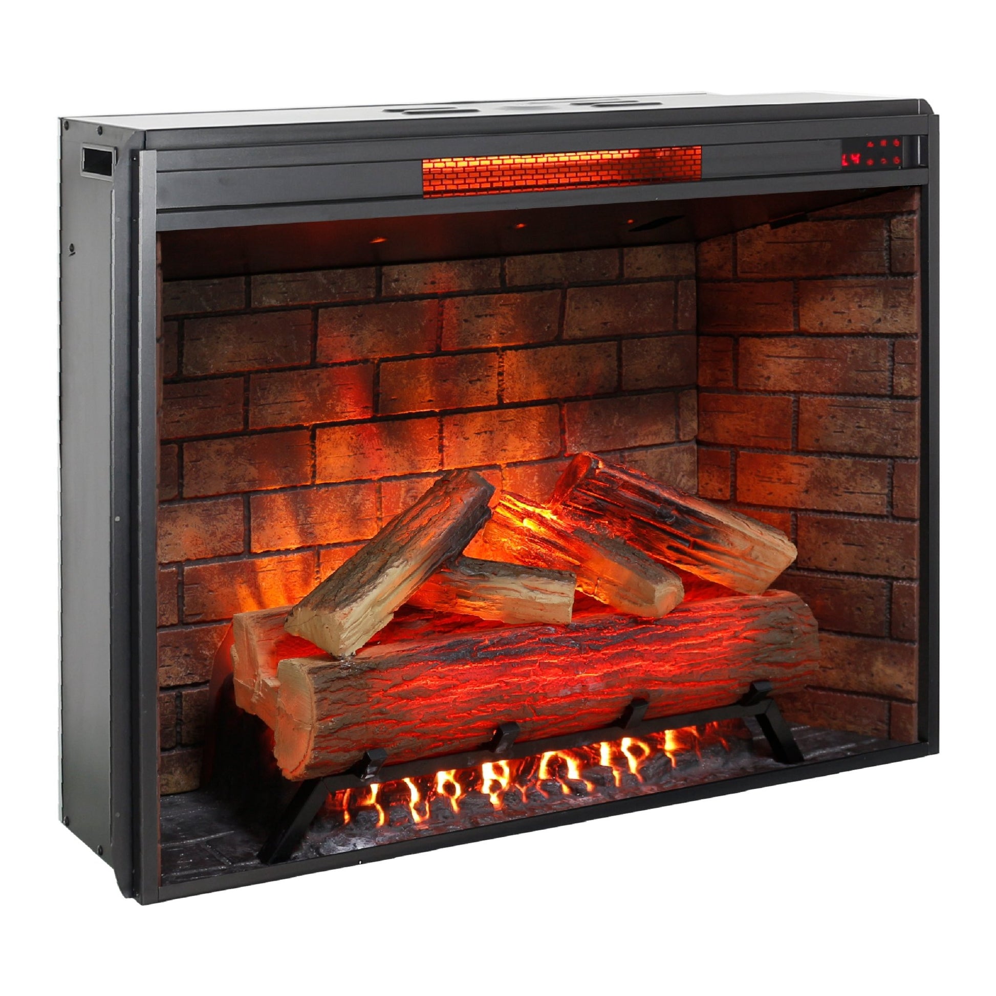 33 inch Infrared Electric Fireplace with Removable Trim kit Insert, Touch Panel Home Decor Heater, Smokeless Firebox With Fire Crackling Sound - 1st Choice Furniture Direct