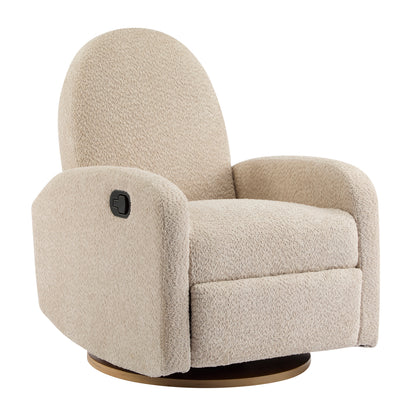 360 Swivel and Glider Recliner Chair-Almond