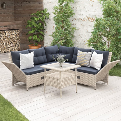 1st Choice 4-Piece All Weather Reclinable Chaise Lounge for Ultimate Comfort
