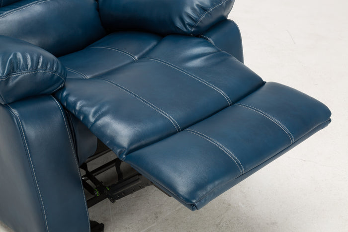 1st Choice Contemporary Charlotte Navy Blue Leather Gel Recliner