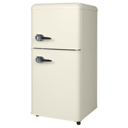 3.5 Cu. Ft. Cream Mini Refrigerator with Freezer | Compact Fridge - 1st Choice Furniture Direct