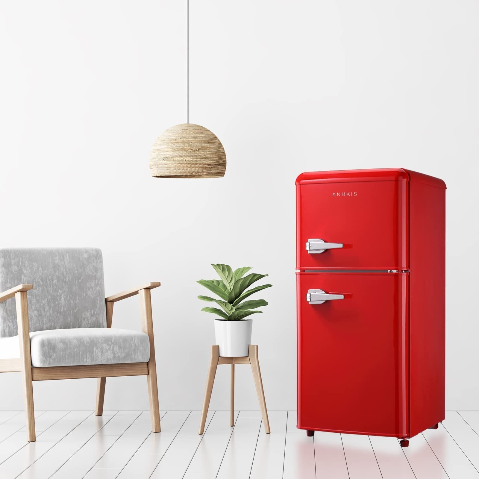 3.5 Cu. Ft. Red Mini Refrigerator with Freezer | Compact Fridge - 1st Choice Furniture Direct