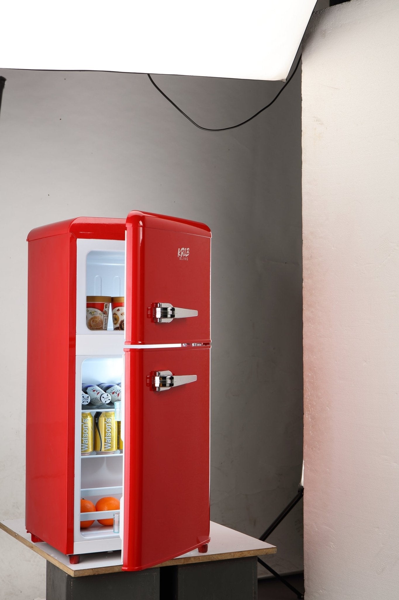 3.5 Cu. Ft. Red Mini Refrigerator with Freezer | Compact Fridge - 1st Choice Furniture Direct