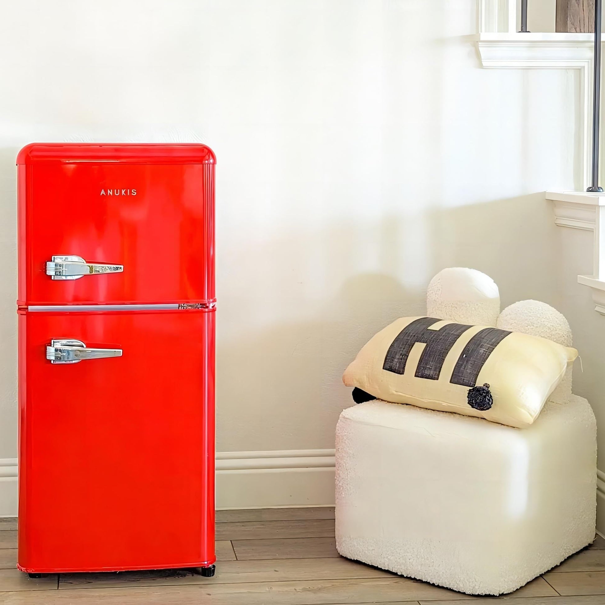 3.5 Cu. Ft. Red Mini Refrigerator with Freezer | Compact Fridge - 1st Choice Furniture Direct