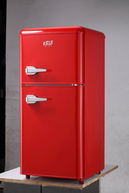 3.5 Cu. Ft. Red Mini Refrigerator with Freezer | Compact Fridge - 1st Choice Furniture Direct