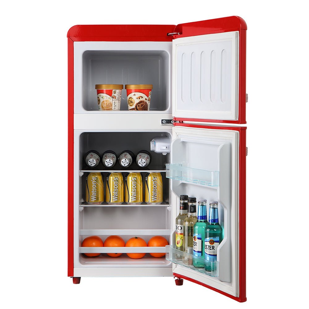 3.5 Cu. Ft. Red Mini Refrigerator with Freezer | Compact Fridge - 1st Choice Furniture Direct