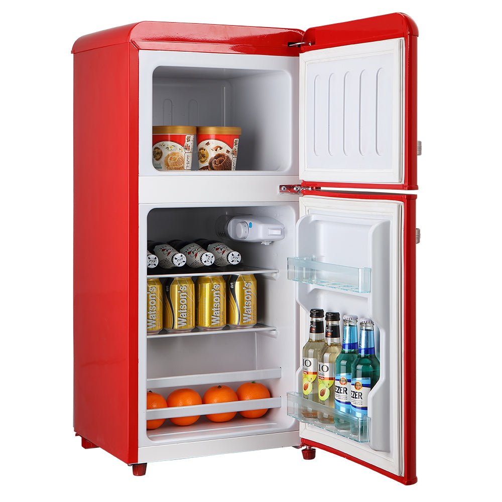 3.5 Cu. Ft. Red Mini Refrigerator with Freezer | Compact Fridge - 1st Choice Furniture Direct