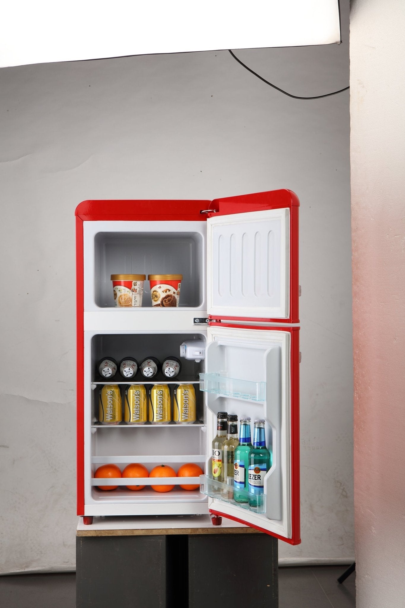 3.5 Cu. Ft. Red Mini Refrigerator with Freezer | Compact Fridge - 1st Choice Furniture Direct