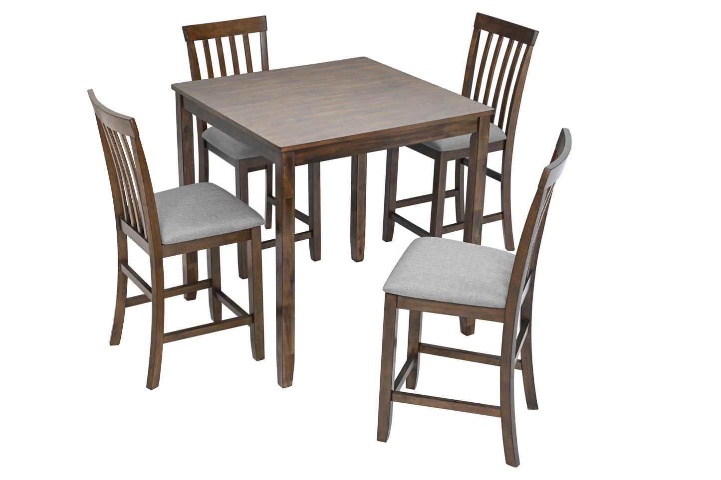 1st Choice 5 Piece Dining Table Set Wooden Dining Square Table Set for 4