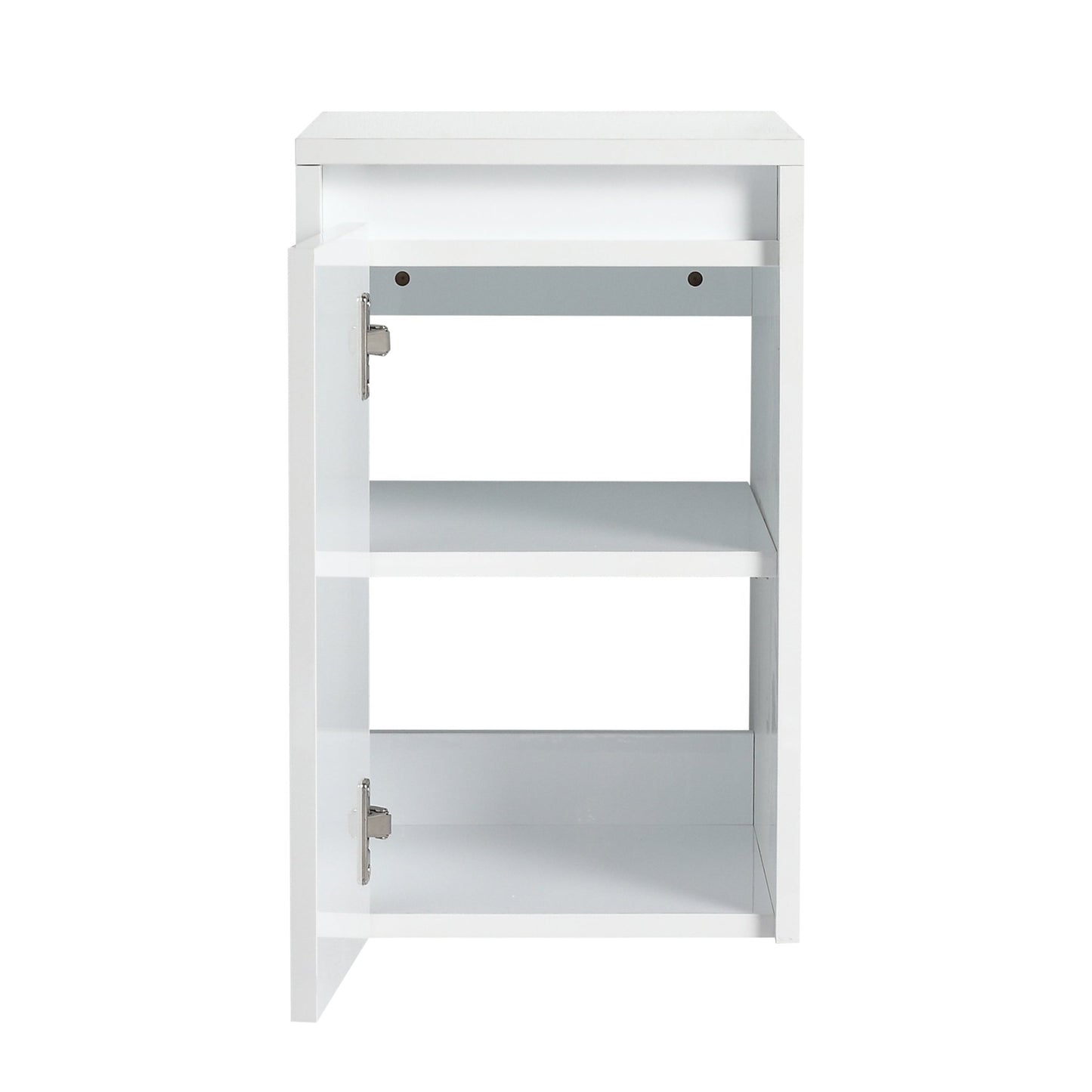 36' Bathroom Vanity With Resin Sink , 2 - Soft Close Doors and 1 - Side Cabinet, Float Mounting Design, Glossy White, Plywood(KD - Packing) - 1st Choice Furniture Direct