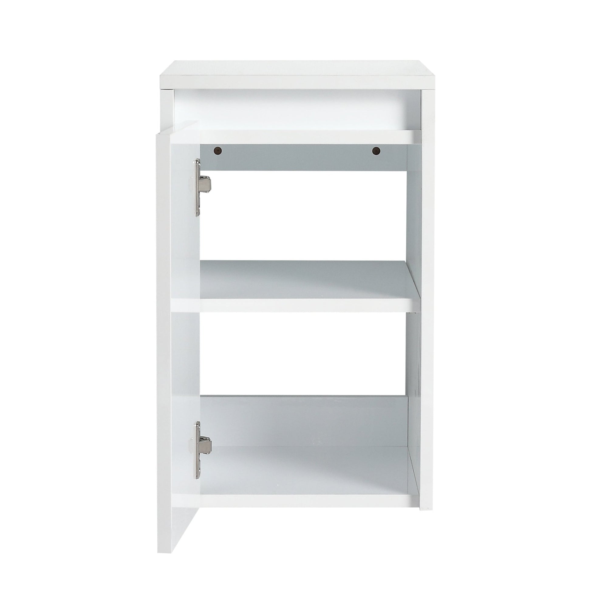 36' Bathroom Vanity With Resin Sink , 2 - Soft Close Doors and 1 - Side Cabinet, Float Mounting Design, Glossy White, Plywood(KD - Packing) - 1st Choice Furniture Direct