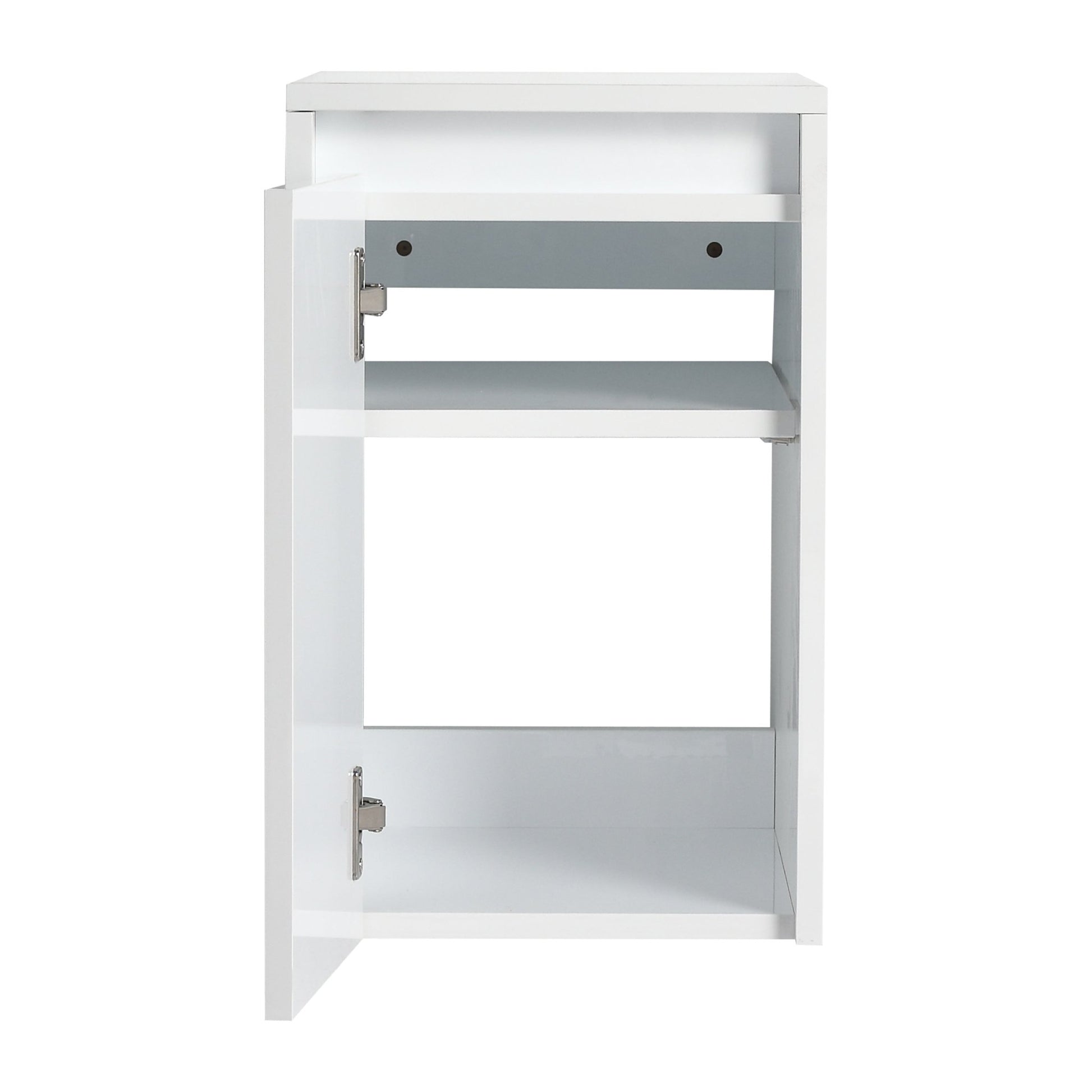 36' Bathroom Vanity With Resin Sink , 2 - Soft Close Doors and 1 - Side Cabinet, Float Mounting Design, Glossy White, Plywood(KD - Packing) - 1st Choice Furniture Direct