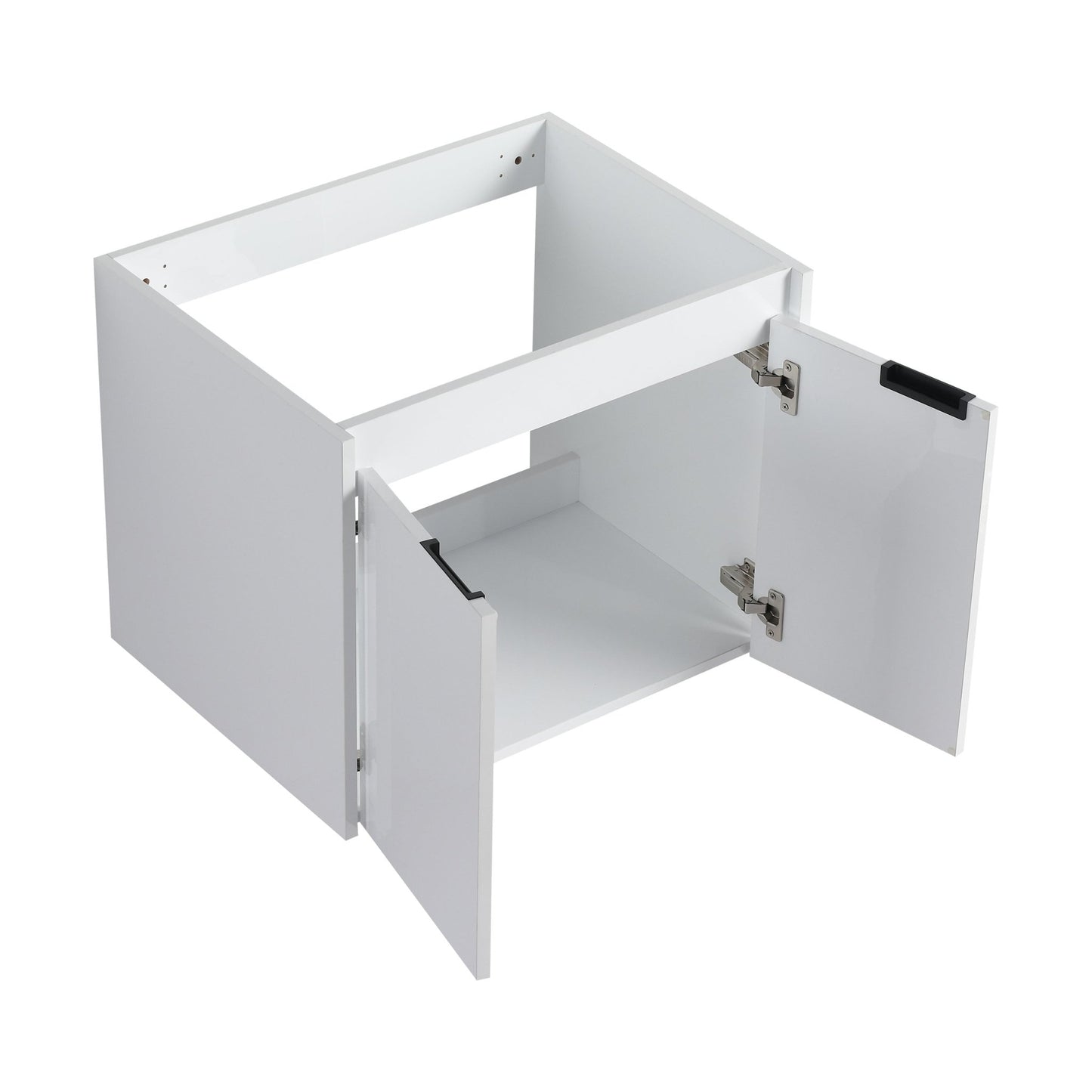 36' Bathroom Vanity With Resin Sink , 2 - Soft Close Doors and 1 - Side Cabinet, Float Mounting Design, Glossy White, Plywood(KD - Packing) - 1st Choice Furniture Direct