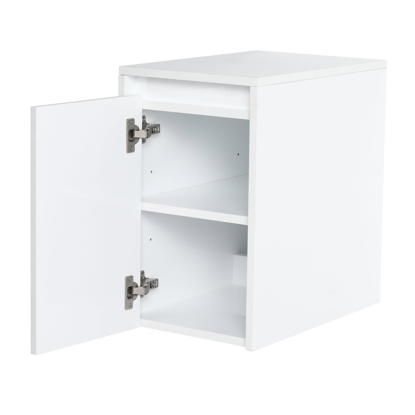 36' Bathroom Vanity With Resin Sink , 2 - Soft Close Doors and 1 - Side Cabinet, Float Mounting Design, Glossy White, Plywood(KD - Packing) - 1st Choice Furniture Direct