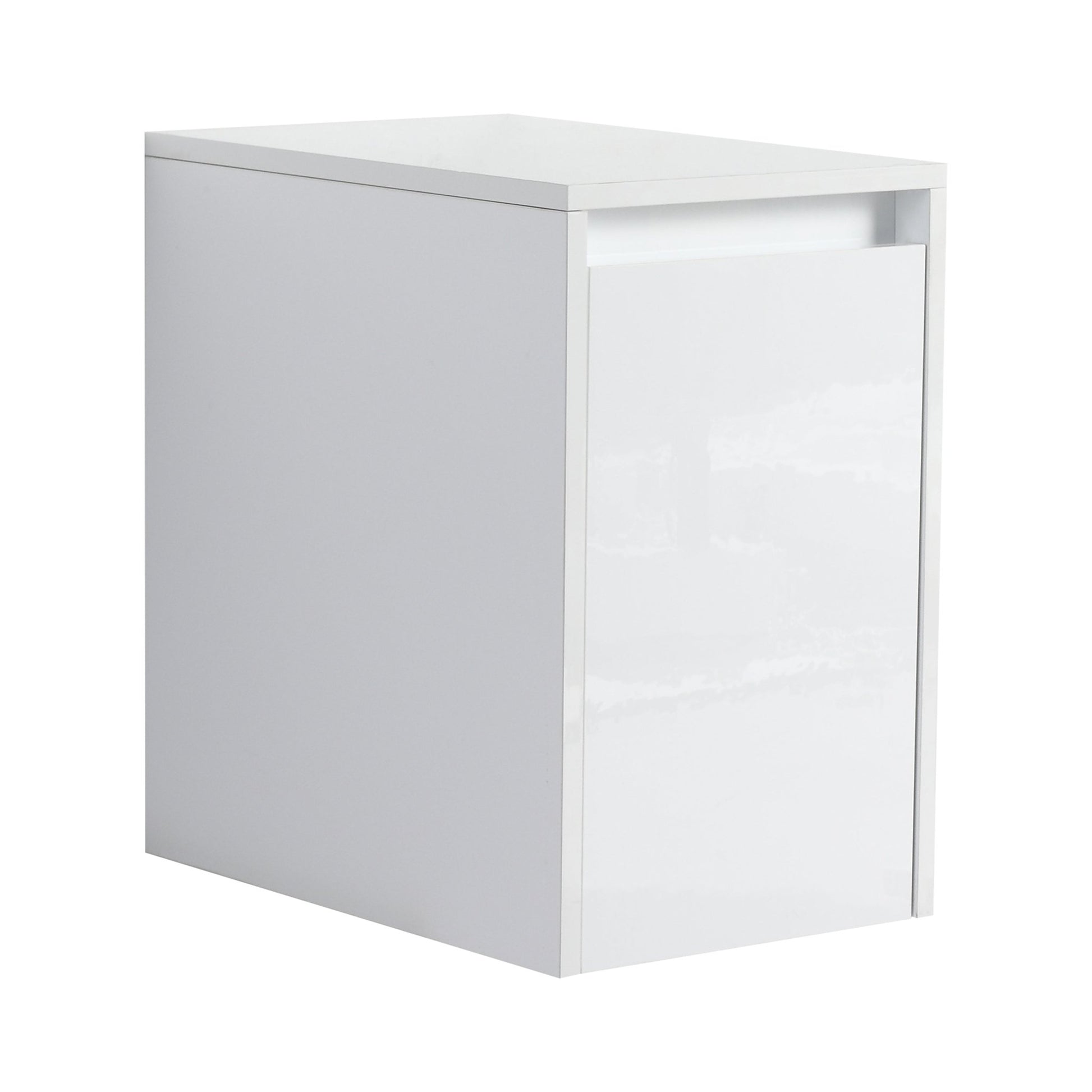 36' Bathroom Vanity With Resin Sink , 2 - Soft Close Doors and 1 - Side Cabinet, Float Mounting Design, Glossy White, Plywood(KD - Packing) - 1st Choice Furniture Direct