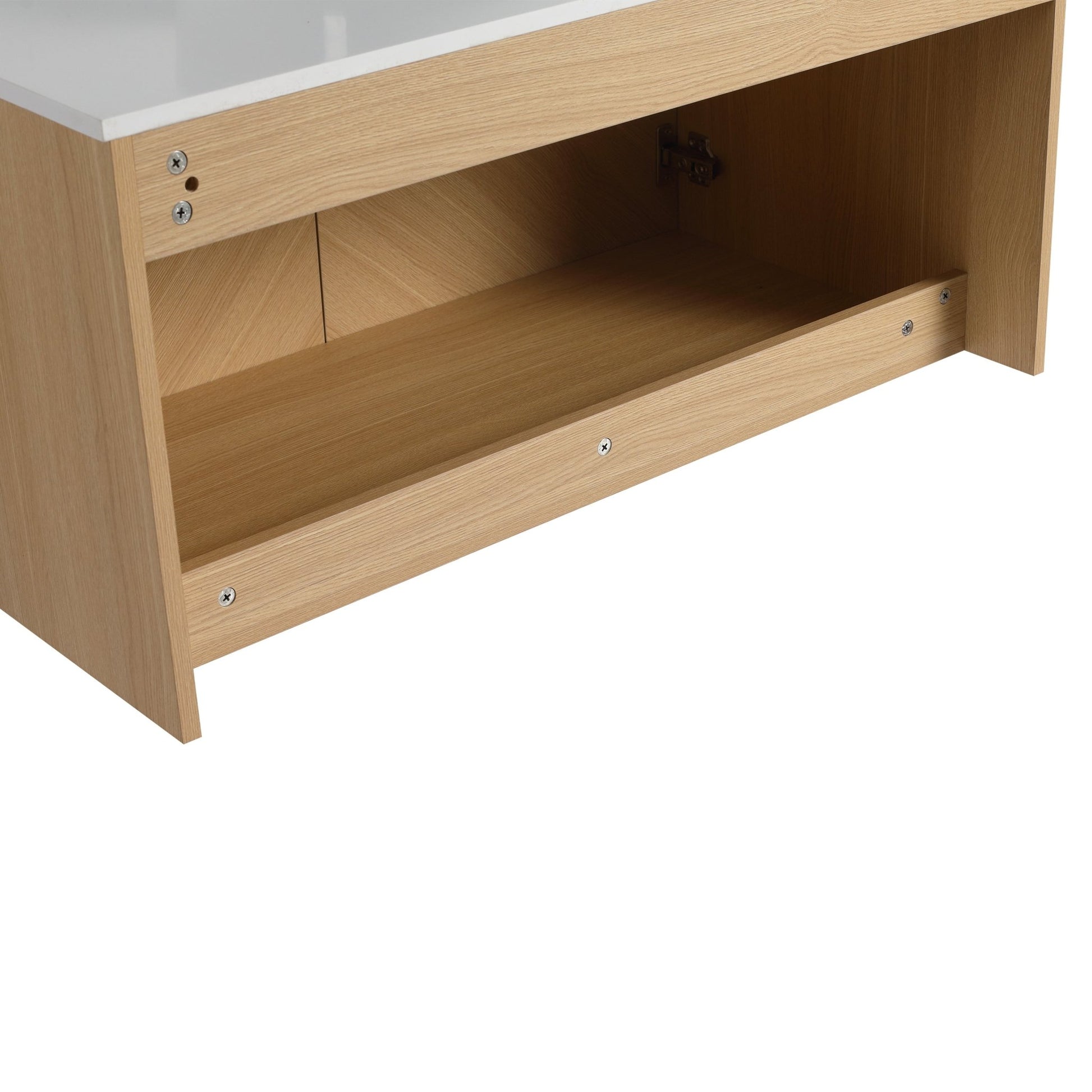 36' Bathroom Vanity With Top Artificial Stone Slab, 2 - Soft Close Door, Wall - Mounted Mounting Design, KD - Packing (Vanity Only, Without Sink) - 1st Choice Furniture Direct