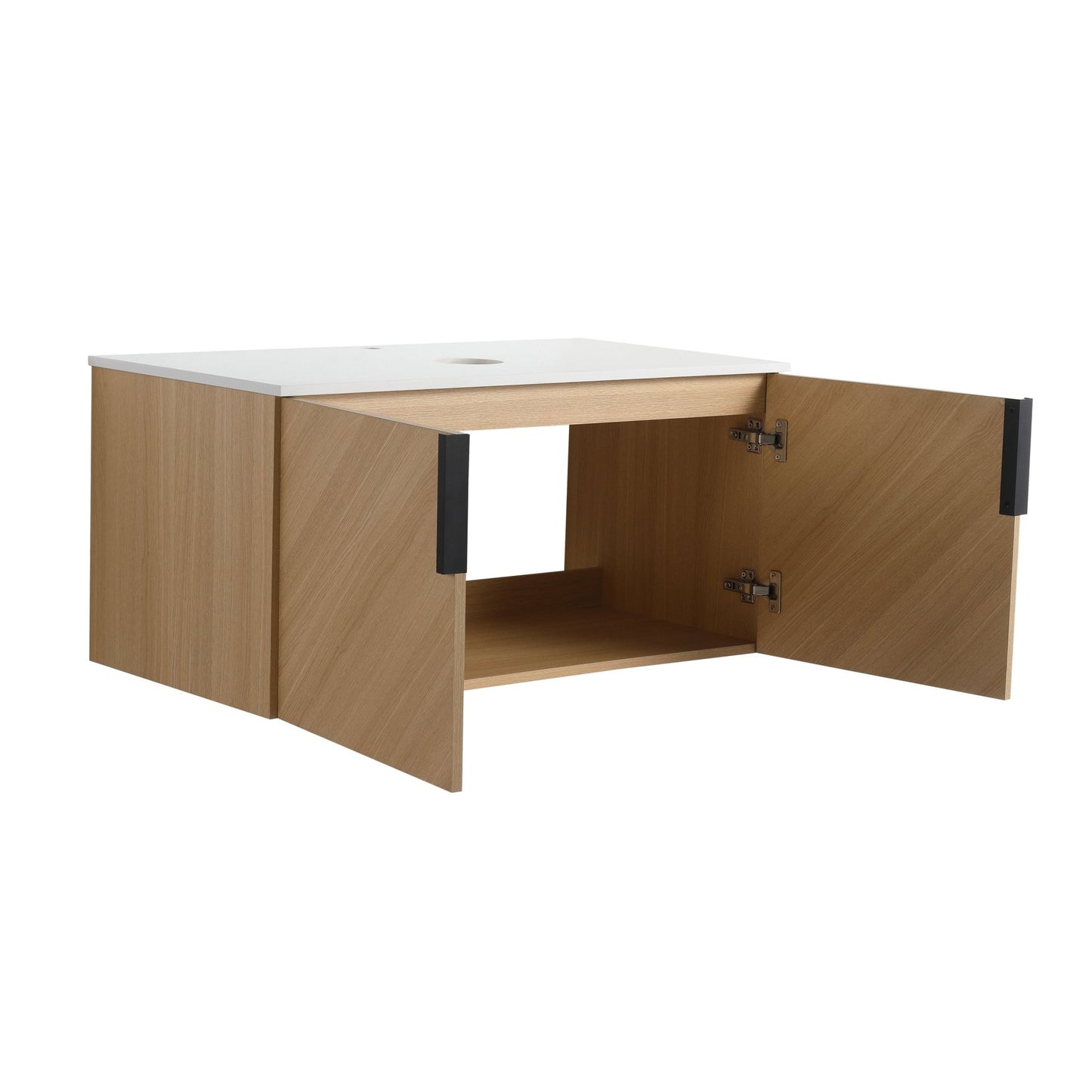 36' Bathroom Vanity With Top Artificial Stone Slab, 2 - Soft Close Door, Wall - Mounted Mounting Design, KD - Packing (Vanity Only, Without Sink) - 1st Choice Furniture Direct