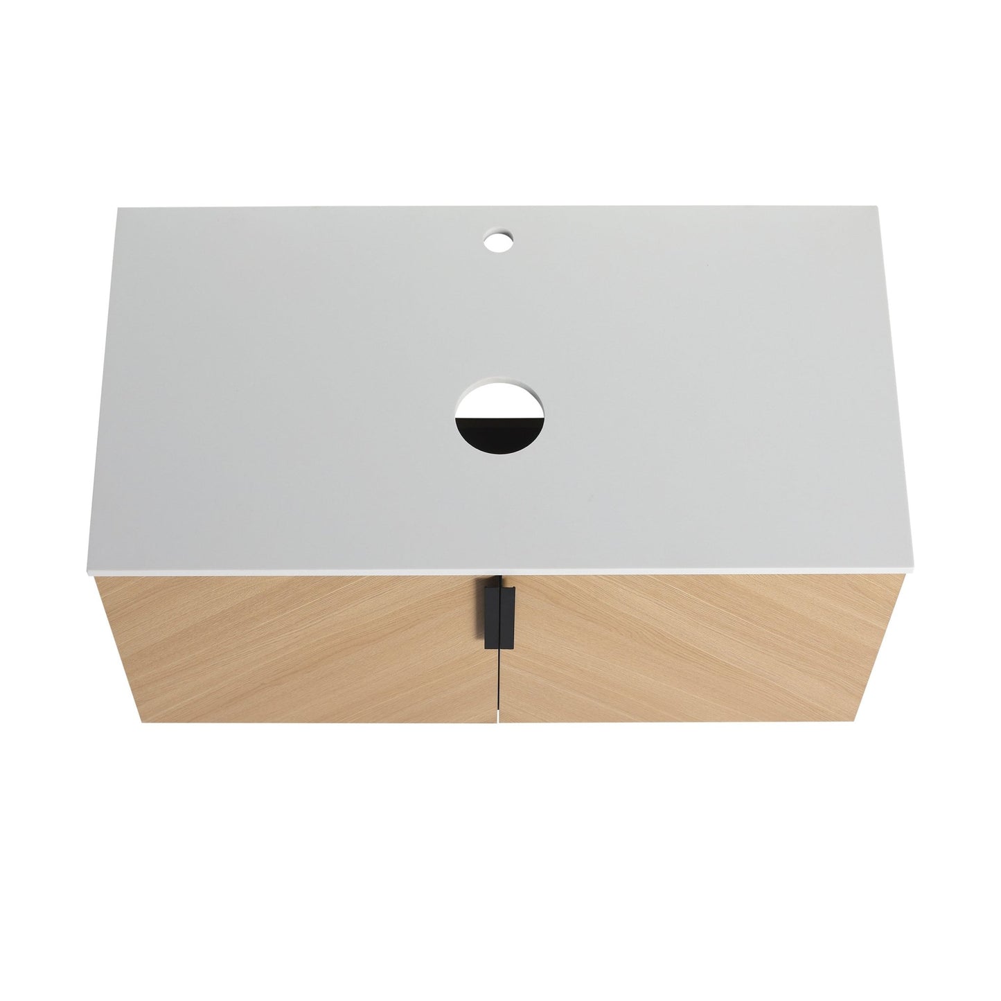 36' Bathroom Vanity With Top Ceramic Art Sink and Artificial Stone Slab, 2 - Soft Close Door, Wall - Mounted Mounting Design, Plywood (KD - Packing) - 1st Choice Furniture Direct
