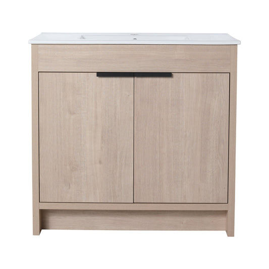36' Freestanding Bathroom Vanity & 2 Soft - Close Cabinet Doors ((KD - PACKING),Only Including Cabine - BVB02436PLO - 1st Choice Furniture Direct