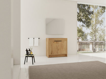 36' Freestanding Bathroom Vanity & 2 Soft - Close Cabinet Doors ((KD - PACKING),Only Vanity without Top - BVB02436IMO - 1st Choice Furniture Direct