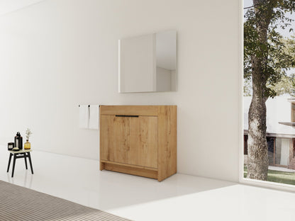 36' Freestanding Bathroom Vanity & 2 Soft - Close Cabinet Doors ((KD - PACKING),Only Vanity without Top - BVB02436IMO - 1st Choice Furniture Direct