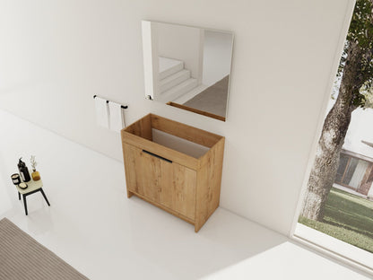 36' Freestanding Bathroom Vanity & 2 Soft - Close Cabinet Doors ((KD - PACKING),Only Vanity without Top - BVB02436IMO - 1st Choice Furniture Direct