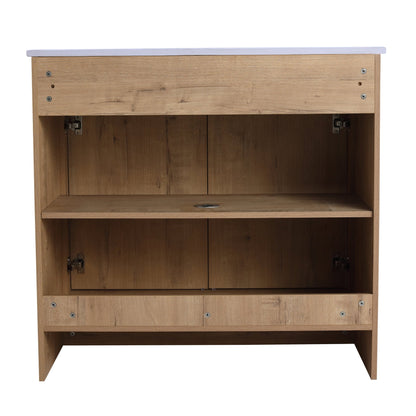 36' Freestanding Bathroom Vanity & 2 Soft - Close Cabinet Doors ((KD - PACKING),Only Vanity without Top - BVB02436IMO - 1st Choice Furniture Direct