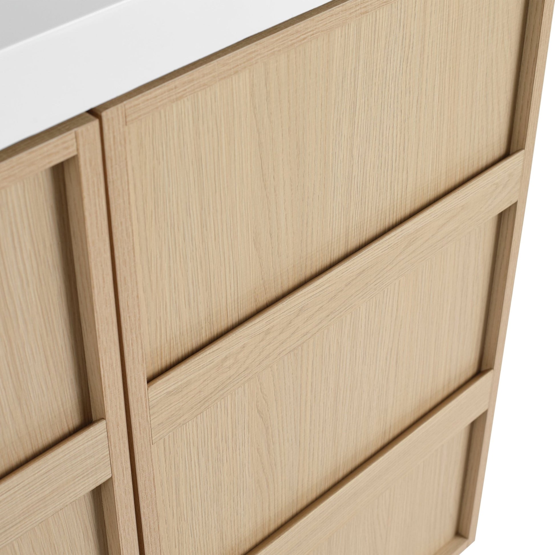 36' Freestanding Bathroom Vanity & 2 Soft - Close Cabinet Doors, Plywood, Dune Oak (KD - PACKING) - Excluding Sink - 1st Choice Furniture Direct