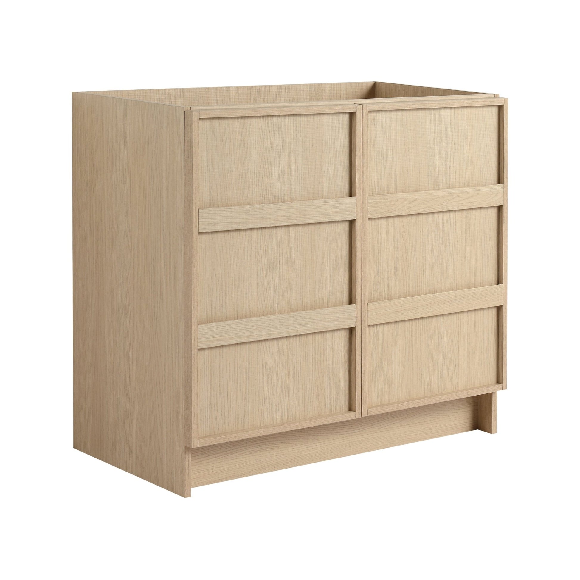 36' Freestanding Bathroom Vanity & 2 Soft - Close Cabinet Doors, Plywood, Dune Oak (KD - PACKING) - Excluding Sink - 1st Choice Furniture Direct