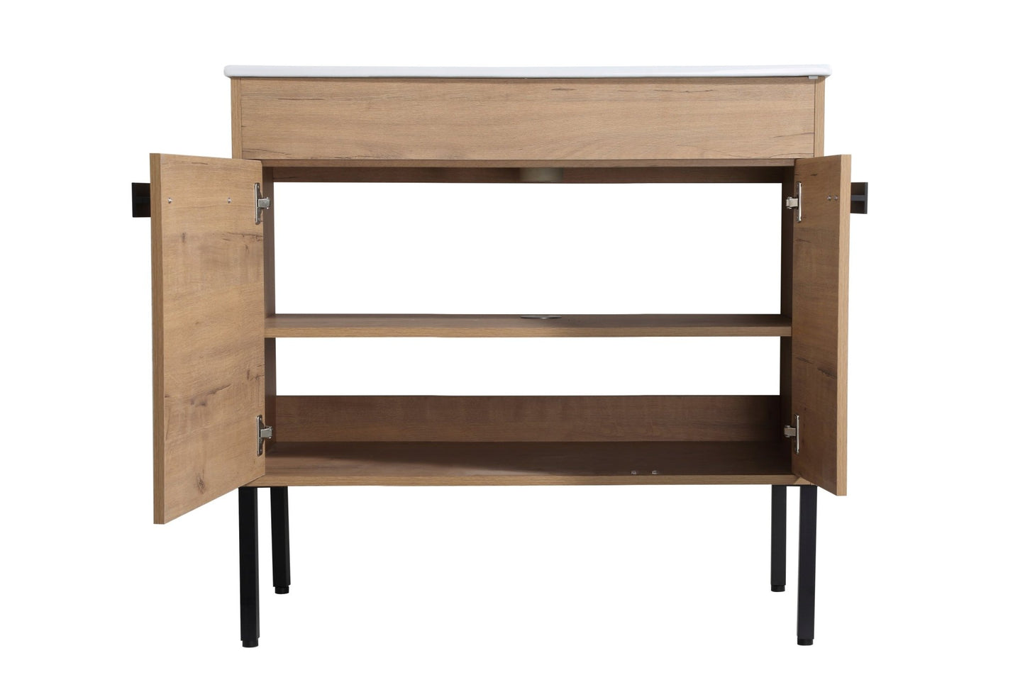 36 Inch Bathroom Vanity With Sink, Freestanding Bathroom Vanity or Floating is Optional Conversion 36*18 - 00336IMO - 1 - F - BL9090B(KD - Packing) - 1st Choice Furniture Direct