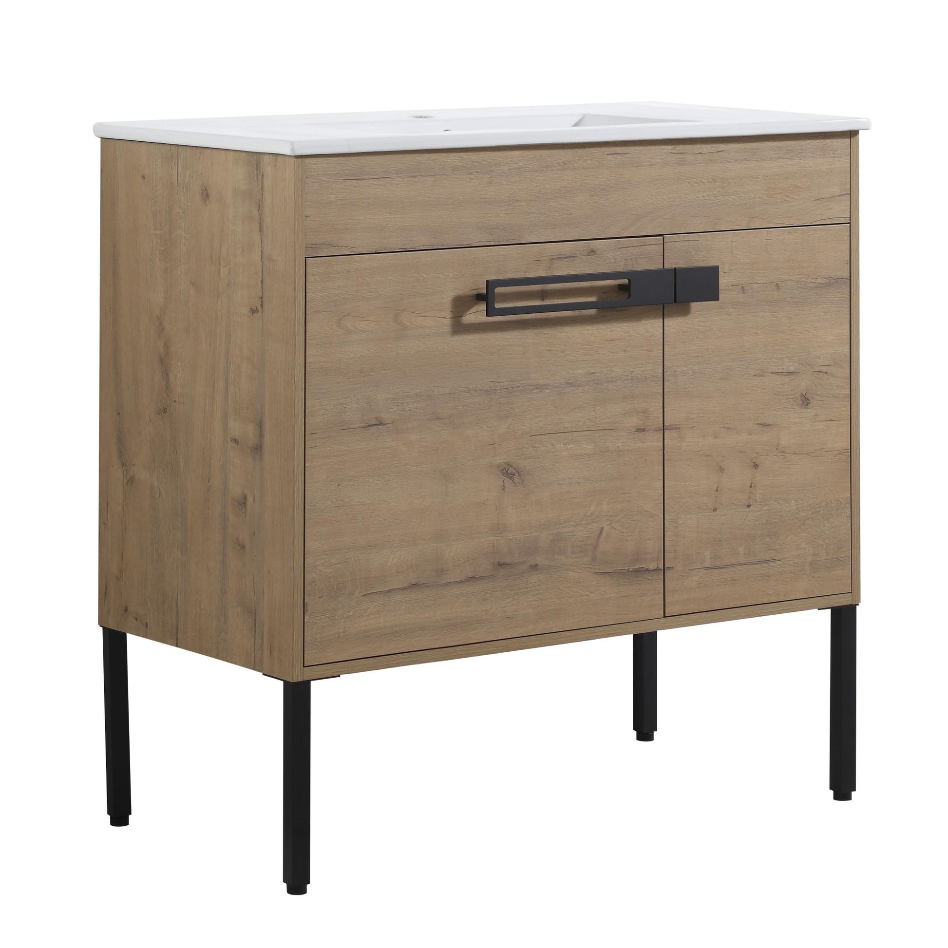 36 Inch Bathroom Vanity With Sink, Freestanding Bathroom Vanity or Floating is Optional Conversion 36*18 - 00336IMO - 1 - F - BL9090B(KD - Packing) - 1st Choice Furniture Direct